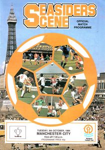 Blackpool v Manchester City Milk Cup 2nd Round 1984/85